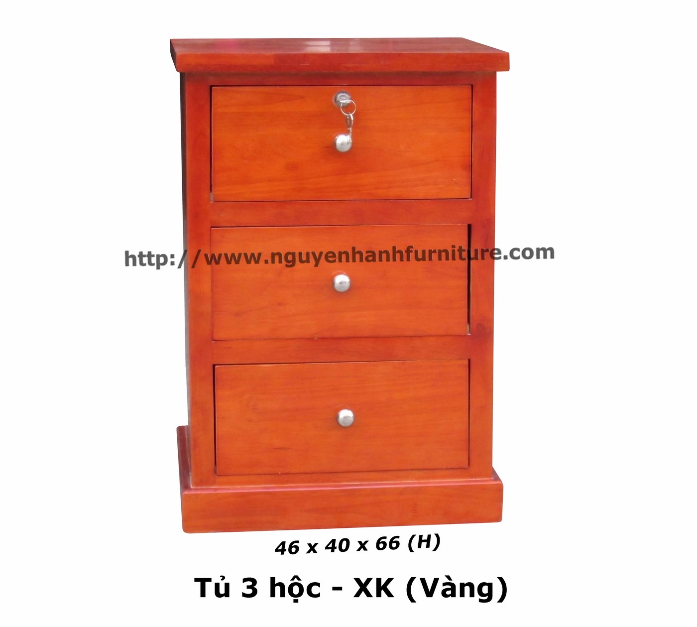 Name product: Headboard cabinet (3 drawers) Yellow - Dimensions: 46 x 40 x 66 (H) - Description: Wood natural rubbe